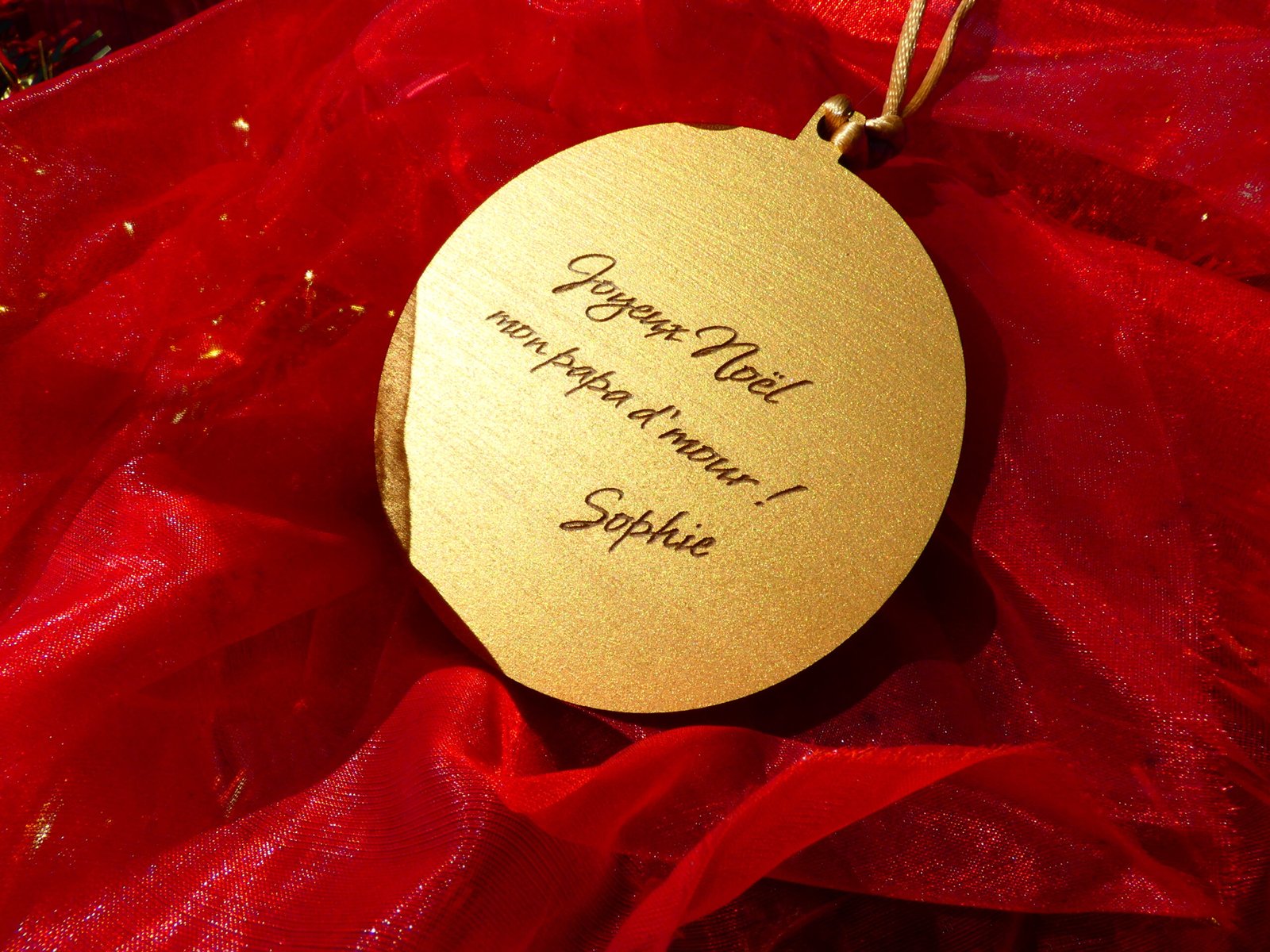 Boule de noël en bois peint pour amoureux de foot et supporter, personnalisée, modèle 1 – Image 5